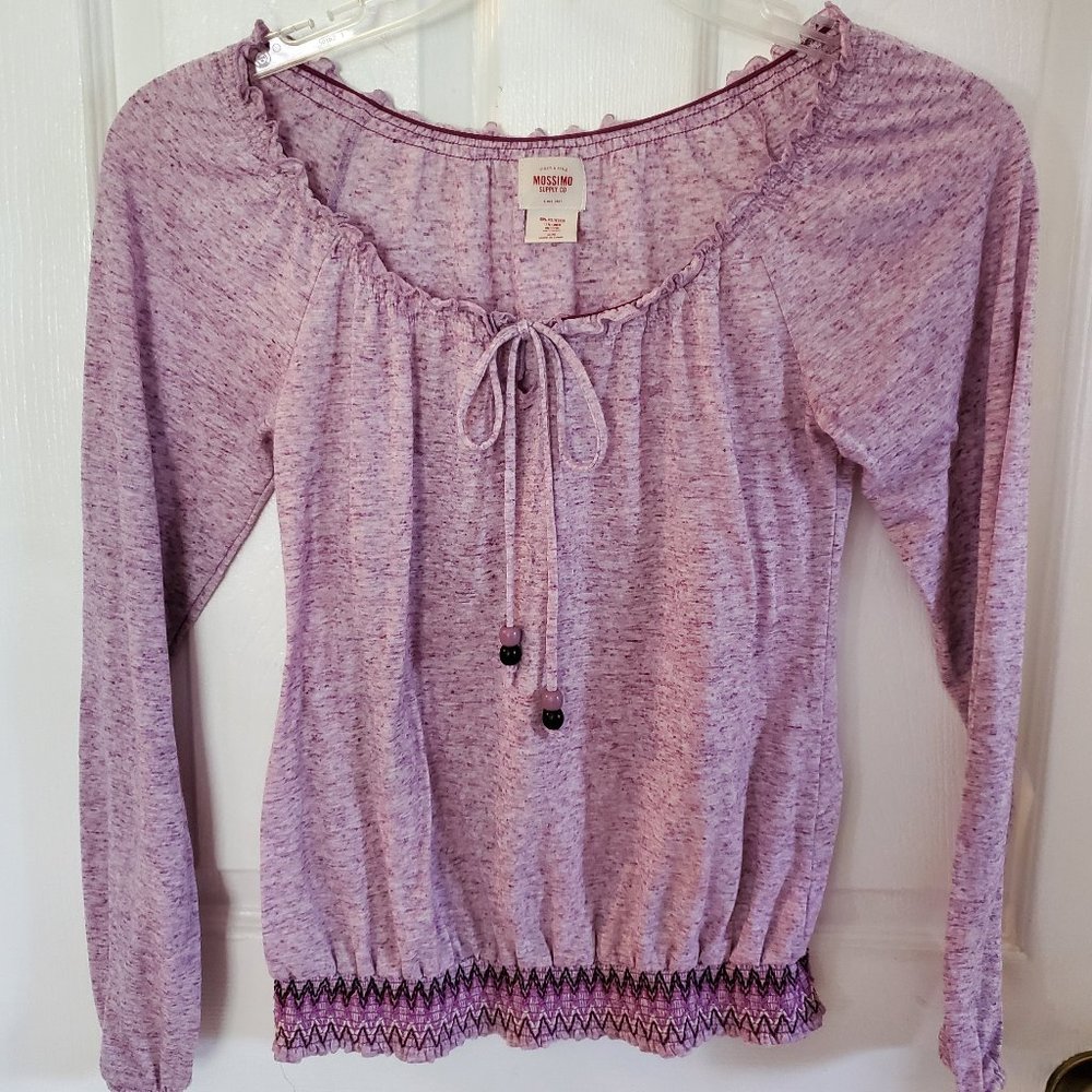Purple long sleeve top